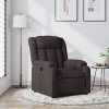 Polohovací křeslo tmavě hnědé textil 373579