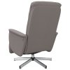 Masážní polohovací křeslo s podnožkou taupe textil 356578