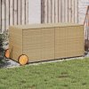 Zahradní úložný box s kolečky mix béžové 283 l polyratan 365319