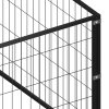 Psí kotec černý 27 m² ocel 3082133