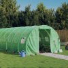 Skleník s ocelovým rámem zelený 48 m² 16 x 3 x 2 m 3188045