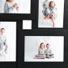 Kolážový fotorámeček na 4 obrázky (10 x 15 cm) černý MDF 332774