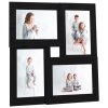 Kolážový fotorámeček na 4 obrázky (10 x 15 cm) černý MDF 332774