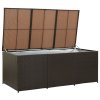 Zahradní úložný box polyratan 180 x 90 x 70 cm hnědý 46478