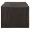 Zahradní úložný box polyratan 180 x 90 x 70 cm hnědý 46478