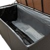 Zahradní úložný box polyratan 180 x 90 x 70 cm hnědý 46478