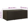 Zahradní úložný box polyratan 180 x 90 x 70 cm hnědý 46478