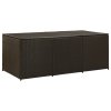 Zahradní úložný box polyratan 180 x 90 x 70 cm hnědý 46478