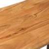 Lavice s živou hranou 110 cm masivní akáciové dřevo a ocel 286456