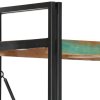 Knihovna s 5 policemi 60x30x180 cm masivní recyklované dřevo 286585