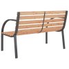Zahradní lavice 120 cm dřevo a železo 41014