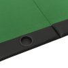 Skládací deska na poker pro 10 hráčů zelená 208 x 106 x 3 cm 80400