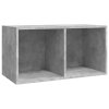 Úložný box na LP desky betonově šedý 71 x 34 x 36 cm kompozit 800121