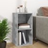 Úložný box na LP desky betonově šedý 71 x 34 x 36 cm kompozit 800121