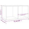 Úložný box na LP desky betonově šedý 71 x 34 x 36 cm kompozit 800121