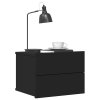 Noční stolek černý 40 x 30 x 30 cm kompozitní dřevo 801055