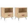 Noční stolky 2 ks dub sonoma 40 x 35 x 47,5 cm kompozitní dřevo 827379