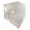 Moskytiéra nad postel 2 ks - hranatá - 220 x 200 x 210 cm - bílá 50264