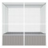 Ptačí klec šedá 213,5x217,5x211,5 cm pozinkovaná ocel 171552