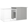 Klec pro kuřata šedá 200 x 91 x 100 cm pozinkovaná ocel 171546