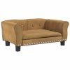Pelíšek pro psy hnědý 70 x 45 x 30 cm samet 171829