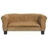 Pelíšek pro psy hnědý 70 x 45 x 30 cm samet 171829
