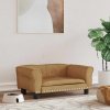 Pelíšek pro psy hnědý 70 x 45 x 30 cm samet 171829