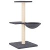 Škrabadlo pro kočky se sisalovými sloupky tmavě šedé 72 cm 171770