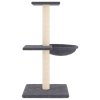 Škrabadlo pro kočky se sisalovými sloupky tmavě šedé 72 cm 171770