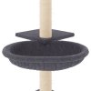 Škrabadlo pro kočky se sisalovými sloupky tmavě šedé 72 cm 171770