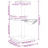 Škrabadlo pro kočky se sisalovými sloupky tmavě šedé 72 cm 171770