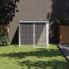 Klec pro kuřata se střechou světle šedá 103 x 98 x 90 cm ocel 172338