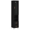 Skříň highboard černá 34,5 x 34 x 180 cm kompozitní dřevo 3199274