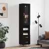 Skříň highboard černá 34,5 x 34 x 180 cm kompozitní dřevo 3199274