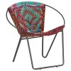 Kruhové křeslo vícebarevné chindi textil 286609