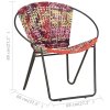 Kruhové křeslo vícebarevné chindi textil 286609