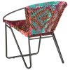 Kruhové křeslo vícebarevné chindi textil 286609