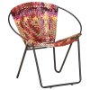 Kruhové křeslo vícebarevné chindi textil 286609