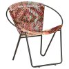 Kruhové křeslo vícebarevné chindi textil 286609