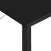 PC stůl černý 80 x 40 x 72 cm MDF a kov 20554