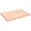 Nástěnná police 80x60x(2-6) cm neošetřené masivní dubové dřevo 363553
