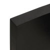 Nástěnná police tmavě hnědá 100x20x6 cm ošetřený masivní dub 363799