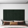 Nástěnné panely 12 ks tmavě zelené 30 x 30 cm samet 1,08 m² 343809