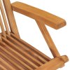 Zahradní židle s šedými poduškami 2 ks masivní teak 3062503