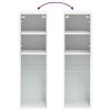 TV skříňky s LED osvětlením 2 ks bílé 30,5 x 30 x 102 cm 837016