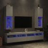 TV skříňky s LED osvětlením 2 ks bílé 30,5 x 30 x 102 cm 837016