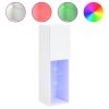 TV skříňky s LED osvětlením 2 ks bílé 30,5 x 30 x 102 cm 837016
