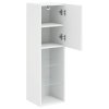 TV skříňky s LED osvětlením 2 ks bílé 30,5 x 30 x 102 cm 837016