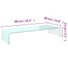 TV stolek / podstavec na monitor sklo zelený 80 x 30 x 13 cm 244145