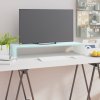 TV stolek / podstavec na monitor sklo zelený 80 x 30 x 13 cm 244145